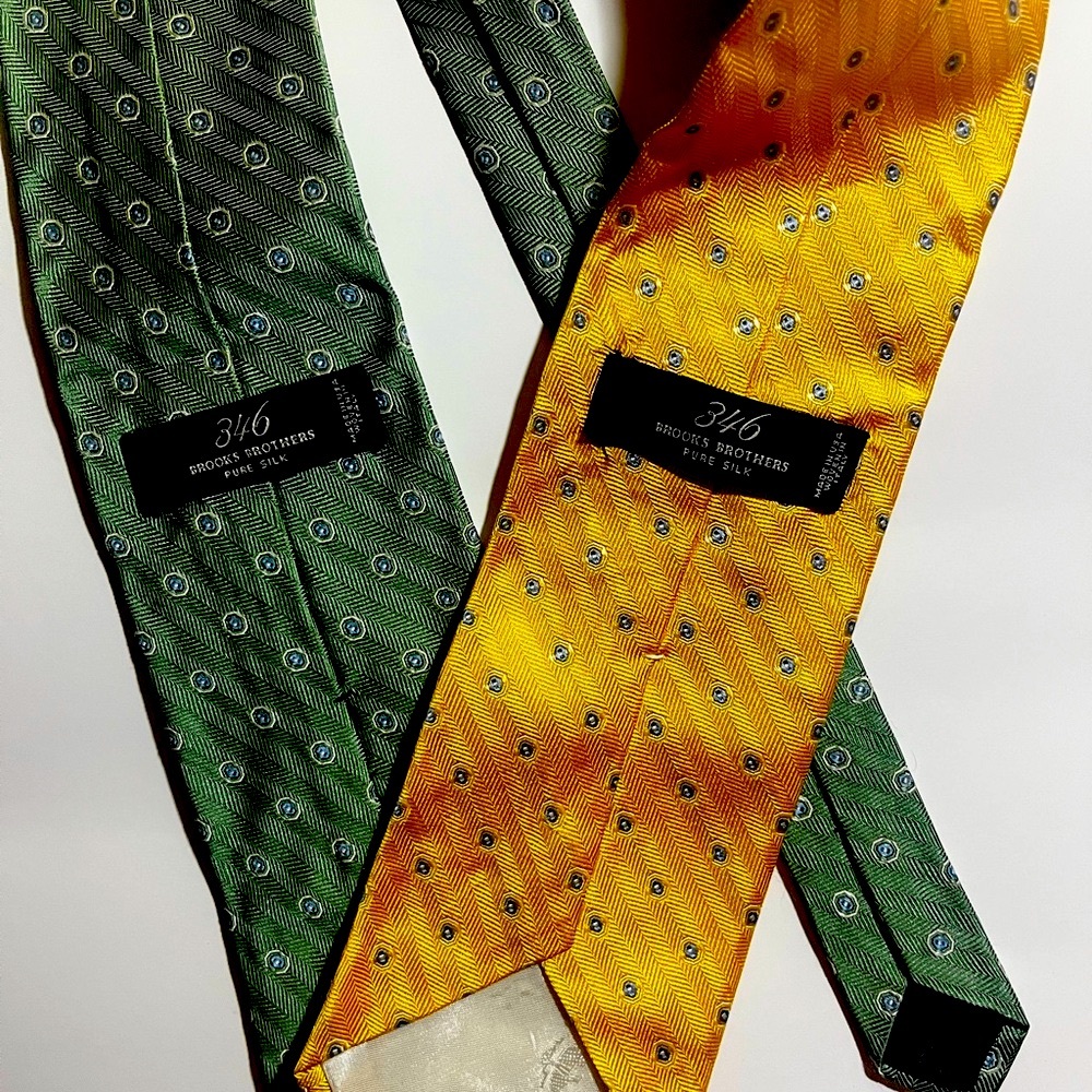 346 Brooks Brothers - Bundle of 2  100% silk ties - Size XL - Pristine Condition